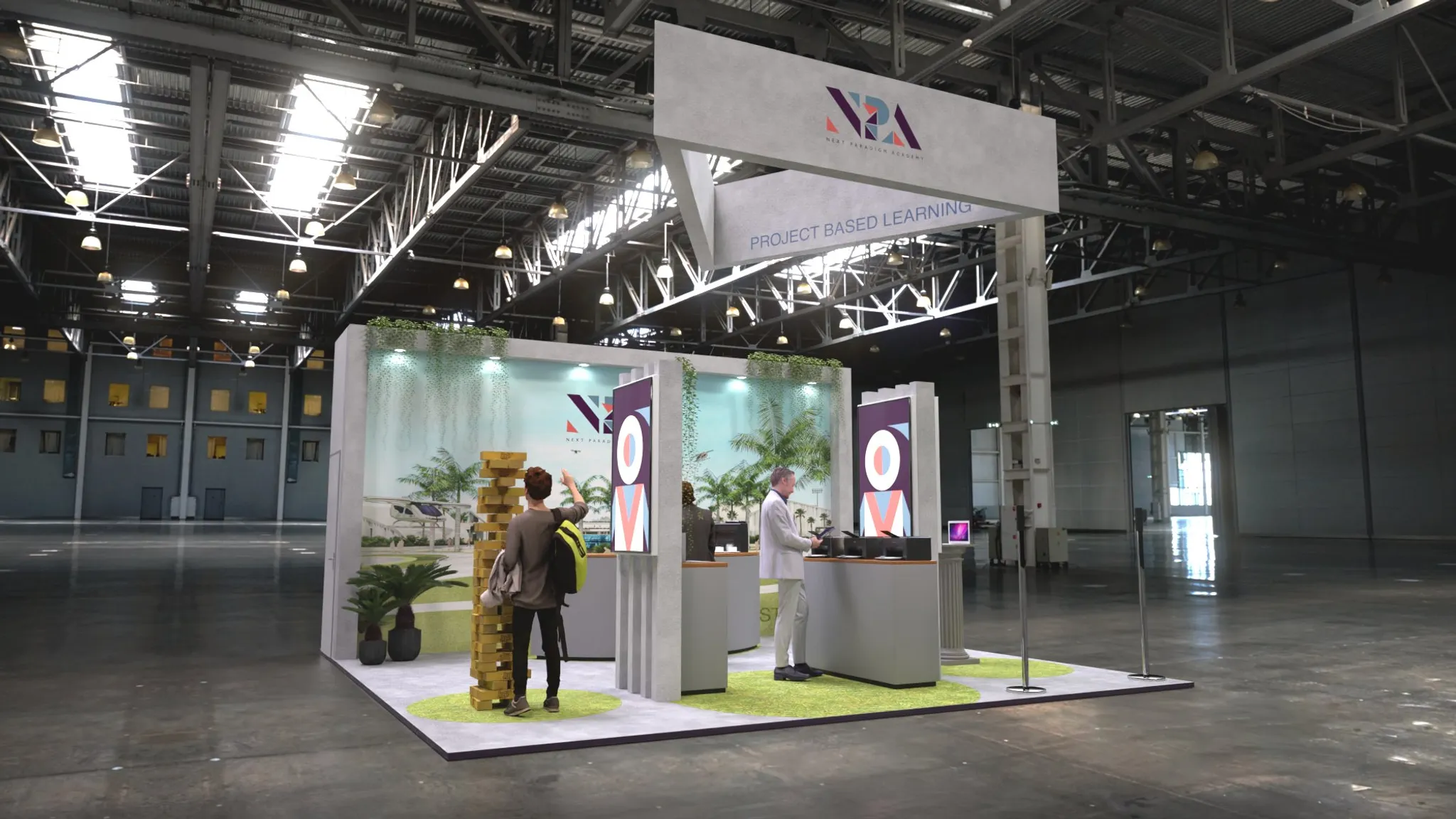 20x20 Isla booth design by Reaction Space
